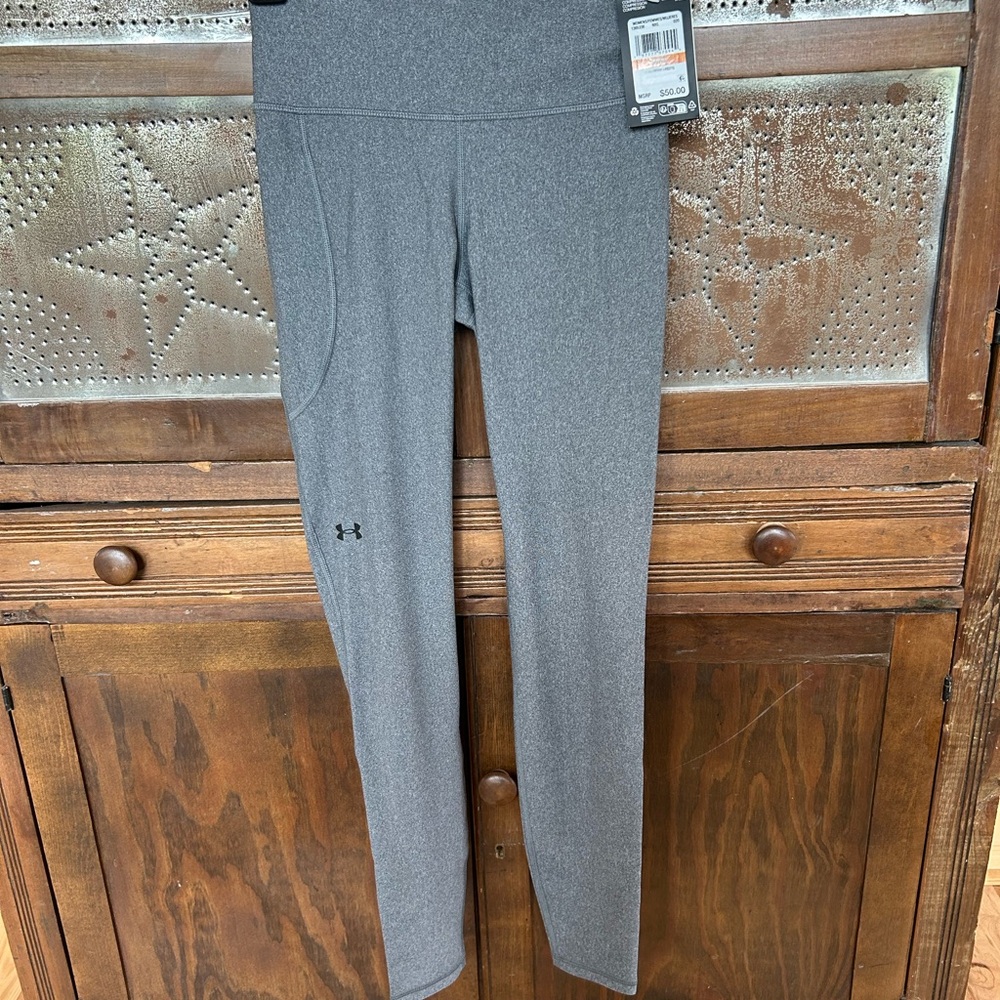 Brand new with tags! Under Armour Tech HiRise Leggings - Charcoal.